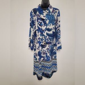 Anthropologie Fig + Flower Floral Button Down Dress sz XL KYL66P03